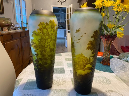 Joli paire vase signe galle - paire,