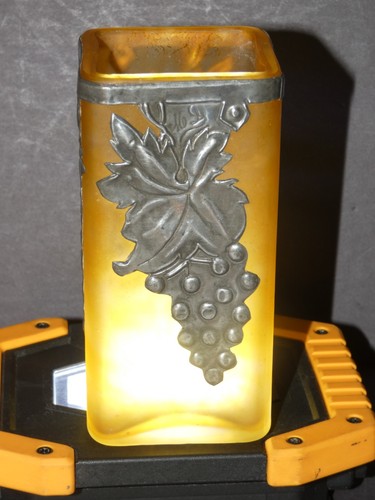 Vase pate verre monture - de,