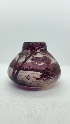 Vase pate verre signe - de,
