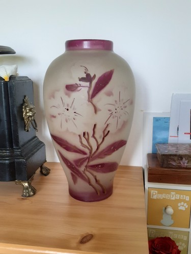 Grand vase pate verre - pate, de